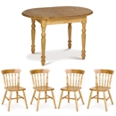 FurnitureToday Tarka Solid Pine Flip Top Table Spindle Dining