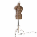 Tokyo rattan torso standing lamp