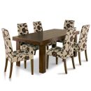 Tokyo Walnut High Back Chair Extending Dining Set