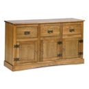 FurnitureToday Vermont Ash 3 Door 3 Drawer Sideboard