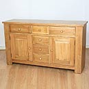 FurnitureToday Vermont Solid Oak Large Sideboard 