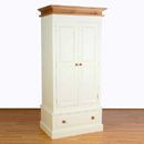 FurnitureToday Village Pine Painted 3ft Single Stack Wardrobe