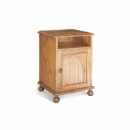 FurnitureToday Vintage pine gothic bedside cabinet