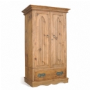 FurnitureToday Vintage pine gothic wardrobe