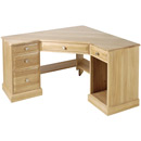 FurnitureToday Westminster oak corner computer desk LH drawer