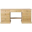 Westminster oak double pedestal comp desk