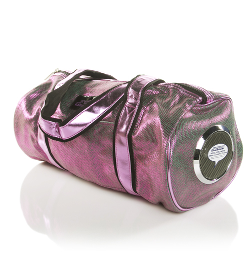 Retro Metallic Pink Gym Bag With Working