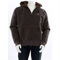 G Star Full Zip Hoodie Brown