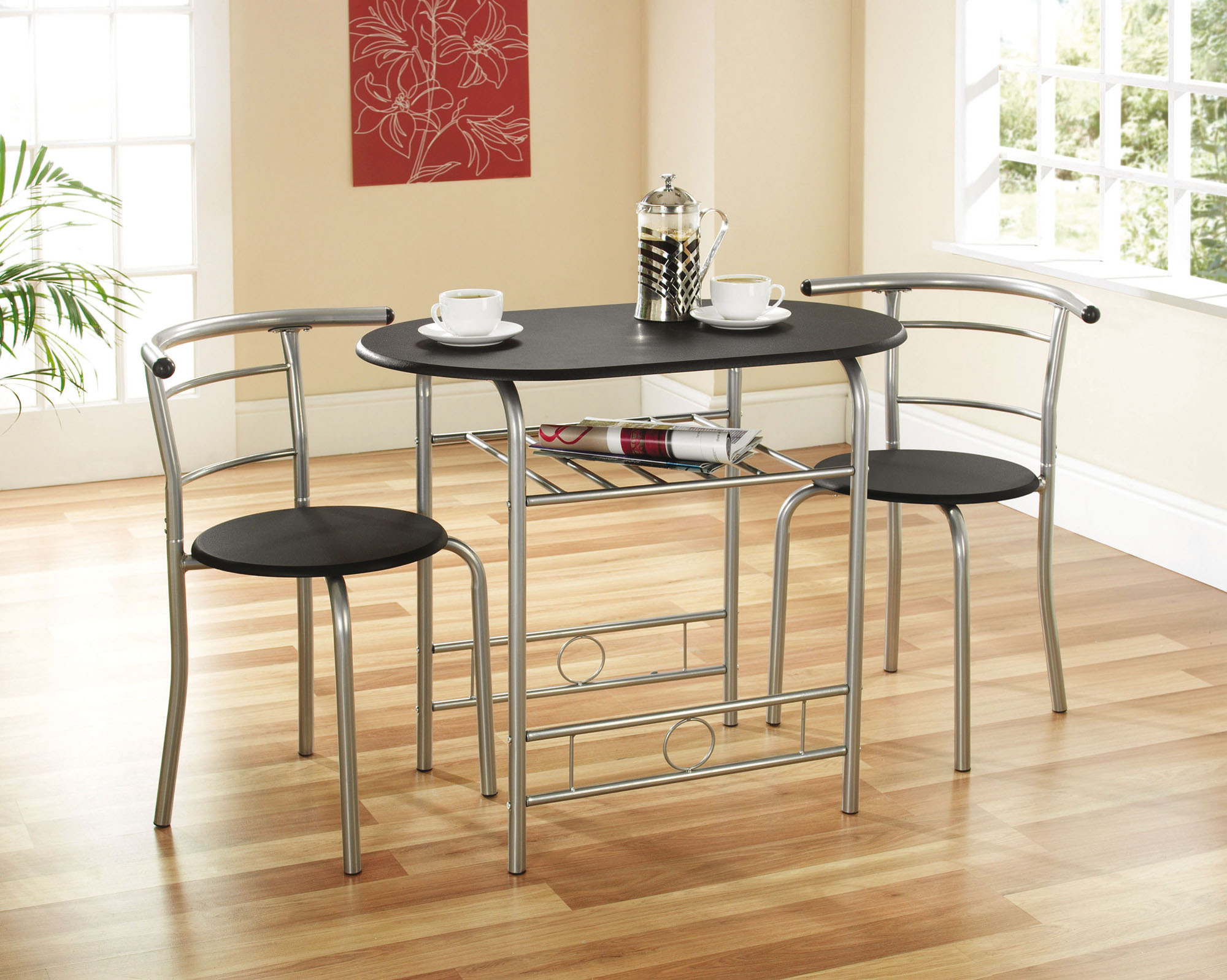 Black Compact Dining Set