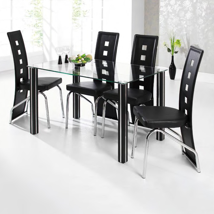 Manhattan Glass Top Dining Set