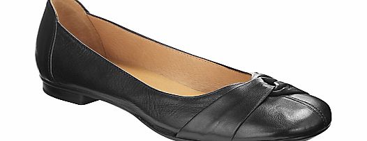 Frost Pleat Twist Trim Leather Ballet