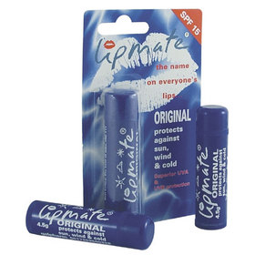 Lipmate original helps to moisturise lips and protect them against the drying effects of sun.  wind 