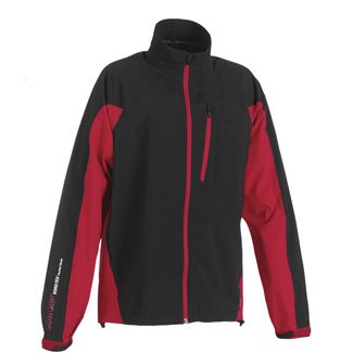 ARN FULL ZIP GORTEX MENS GOLF JACKET BLACK/CHILLI RED / LARGE