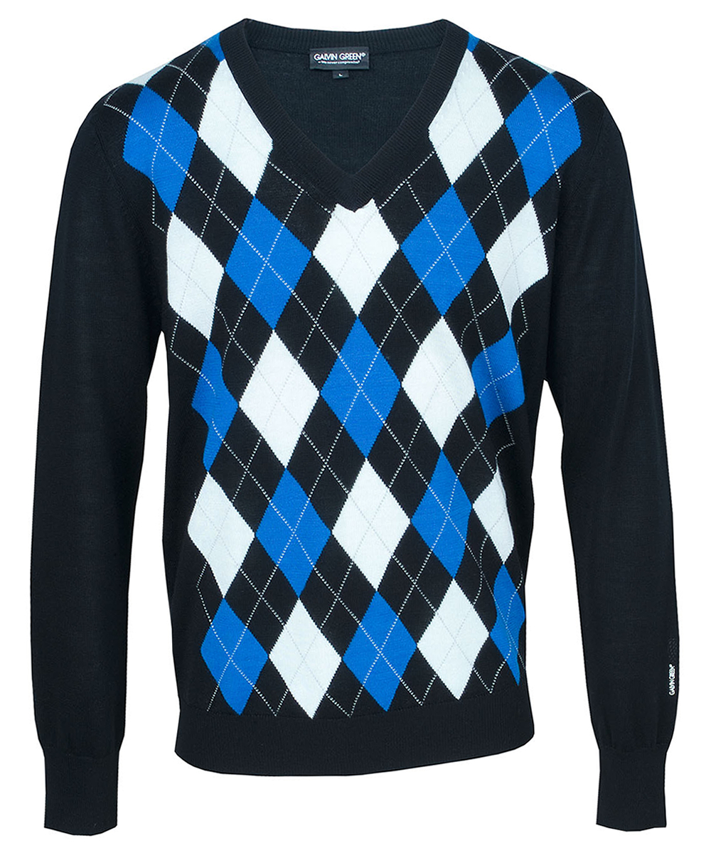 Galvin Green Cayman Sweater Black/Brilliant Blue