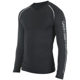 Galvin Green ENZO LONG SLEEVE BASE LAYER SHIRT BLACK/ALUMINIUM / MEDIUM