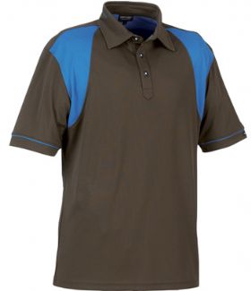 Galvin Green JOSH MENS GOLF SHIRT Chocolate/Intense Blue / Medium