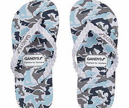 Mens white army flip flops