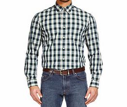 Navy cotton Campus check shirt