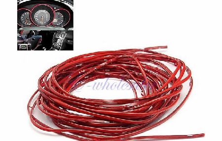 GAOHOU Red 10m Flexible Trim for Car Interior Exterior Moulding Strip Decorative Line