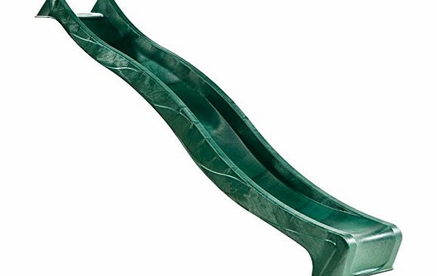 Garden Games Heavy Duty Green Wavy Slide for 1.2m platform with Water Slide