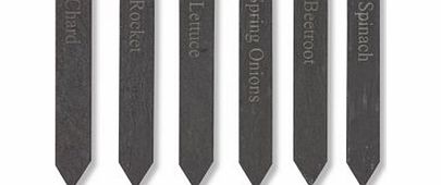 Garden Trading Set of 6 Slate Vegetable Garden Markers