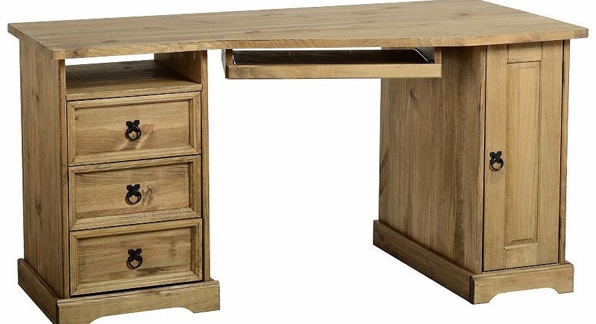 Gardens and Homes Direct Cortez Corona Pine Corner Computer Desk