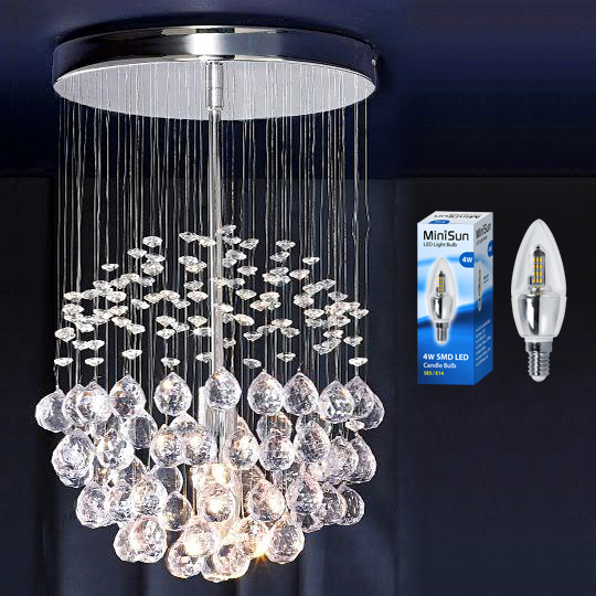 Gardens and Homes Direct Denver LED Ceiling Light Chandelier in Chrome