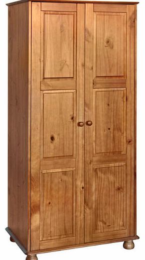 Gardens and Homes Direct Dovedale 2 Door Pine Wardrobe