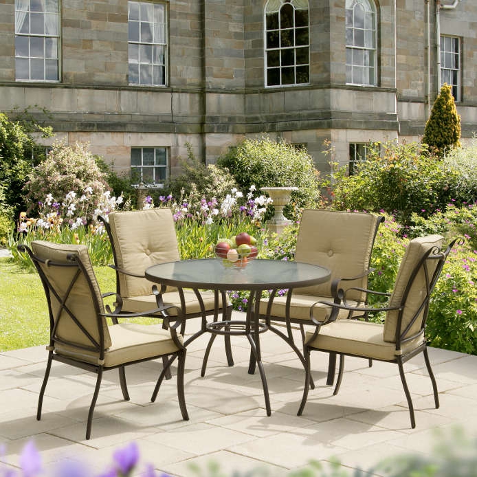 Ferndown Beige 5 Piece Garden Dining Set