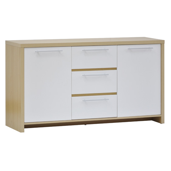 Oak & White Tamara Sideboard with 2 Doors and 3