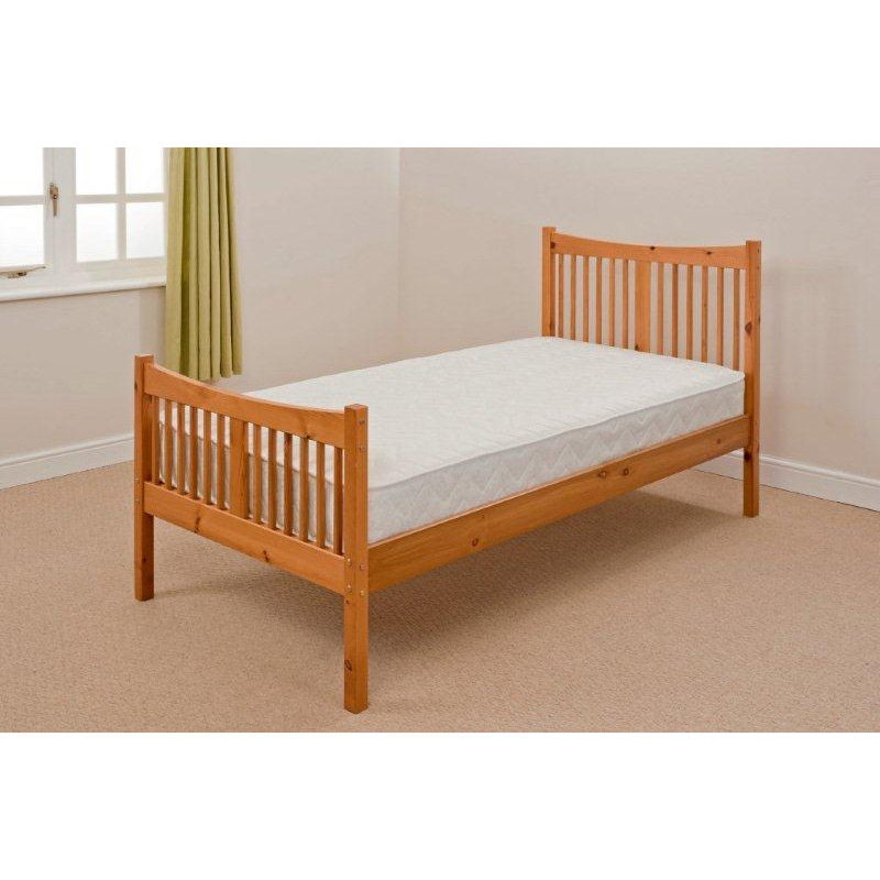 Shaker Pine Single Bed with Slatted Headboard