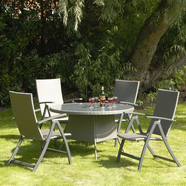 Sienna 1.2m Four Seat Rattan Dining Set