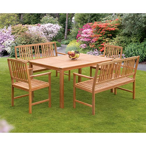 St. Tropez Hardwood 6 Seat Family Dining Set