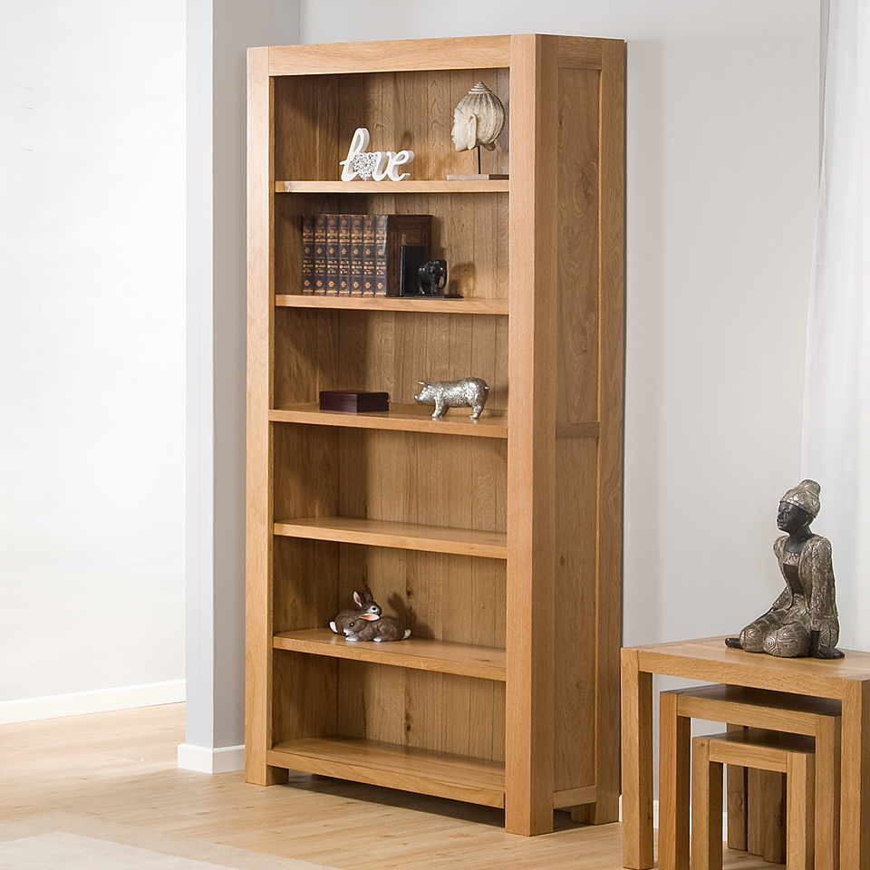 Suffolk Oak Six Shelf Bookcase