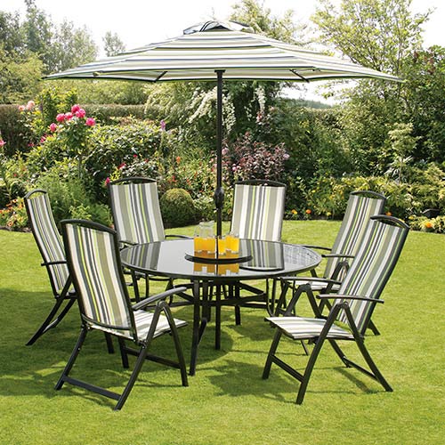 Suntime Antigua Mint 6 Seat 1.5m Round Dining Set