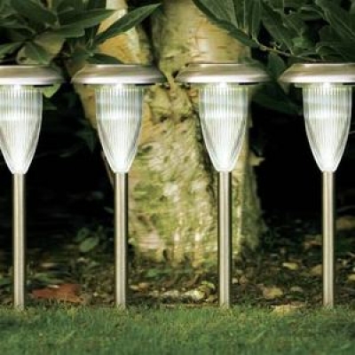 Gardman Flare Stainless Steel Solar Garden Lights (Six