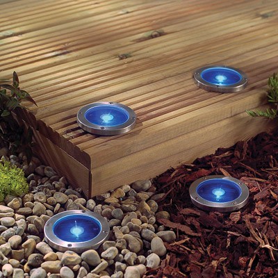 Gardman Solar LED Deck Lights (Blue)