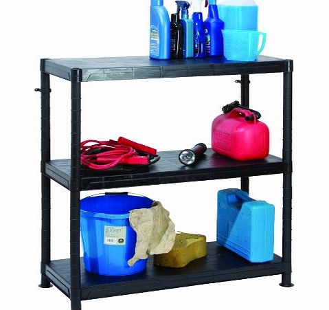 Garland Products Ltd Garland 3 Tier 90cm Wide Heavy Duty Plastic Shelving (90 x 40 x 97cm)