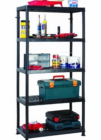 Garland Products Ltd Garland 5 Tier 80cm Wide Heavy Duty Ventilated Plastic Shelving (80 x 40 x 184cm)