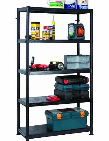 Garland Products Ltd Garland 5 Tier 90cm Wide Heavy Duty Plastic Shelving (90 x 40 x 184cm)