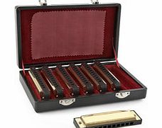 Blues Golden Harmonica Set by Gear4music