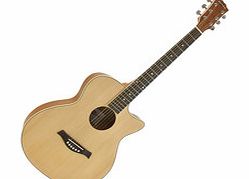 Deluxe Cutaway Folk Guitar by Gear4music Ovangkol