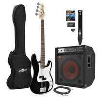 LA Bass Guitar + 150W Power Pack Black