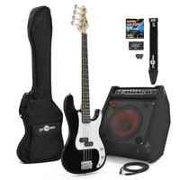 LA Bass Guitar + 80W Power Pack Black