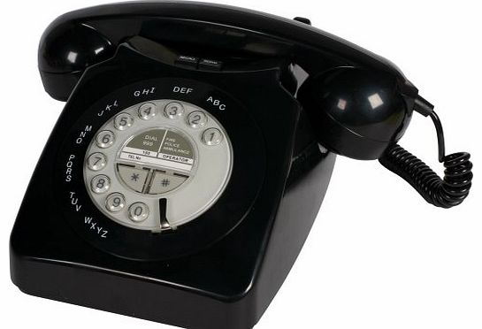 Geemarc Mayfair Retro Style Two Piece Corded Telephone - Black- UK Version