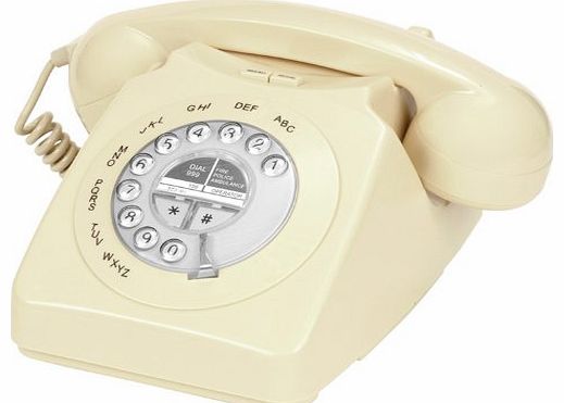 Geemarc Mayfair Retro Style Two Piece Corded Telephone - Cream - UK Version