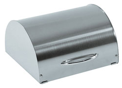 Gefu Small Bread Bin Stainless Steel and Wood