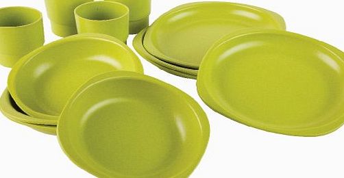 Gelert 12 Piece Bamboo Picnic Set - Green