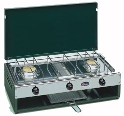 GELERT Double Burner Gas Cooker & Grill