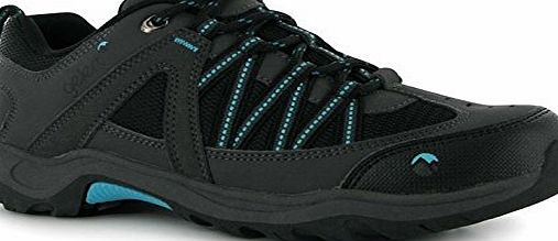 Gelert Womens Ottawa Low Ladies Walking Shoes Charcoal/Teal 6